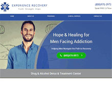 Tablet Screenshot of experiencerecovery.com